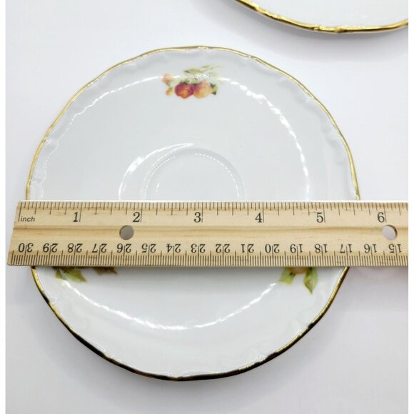 Vtg Schumann Arzberg Germany Tea Set Cup & Saucer Dessert Plate Apple Fruit - Picture 11 of 16